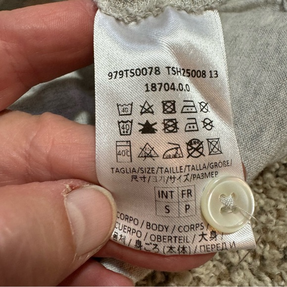 Eleventy Jersey Button Front Shirt- S - Picture 5 of 7